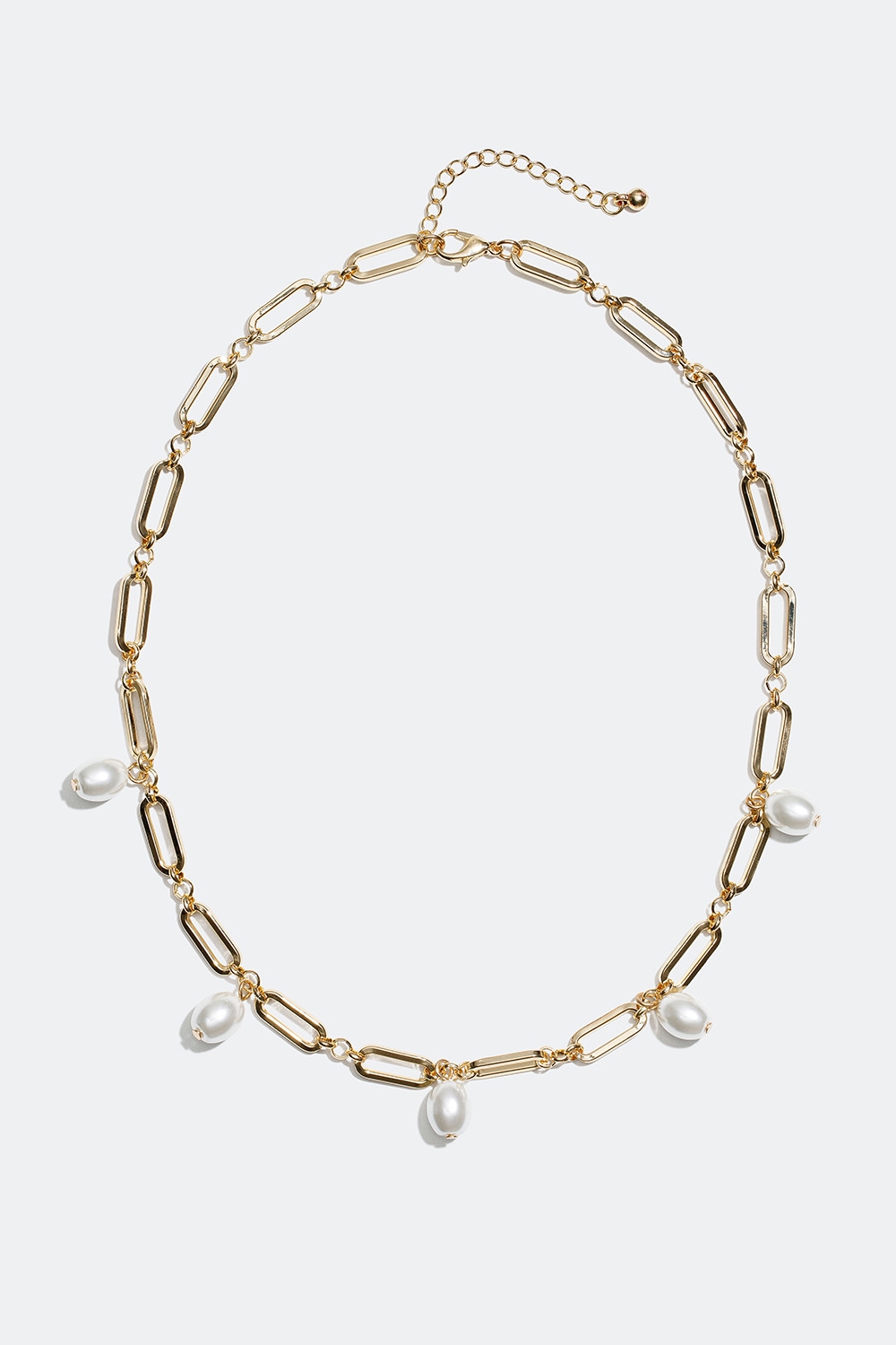 Kæde halskæde med glasperler i gruppen Smykker / Halskæder / Halskæder med vedhæng hos Glitter (254000623400)