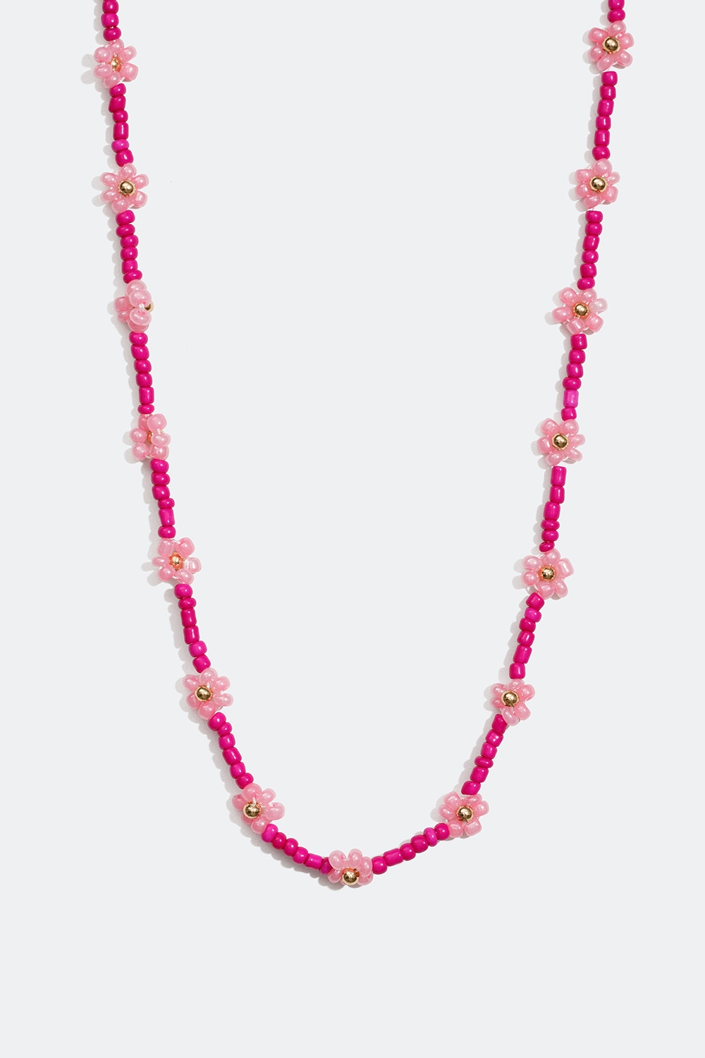 Kort halskæde med lyserøde blomster i gruppen Smykker / Halskæder hos Glitter (254000955402)