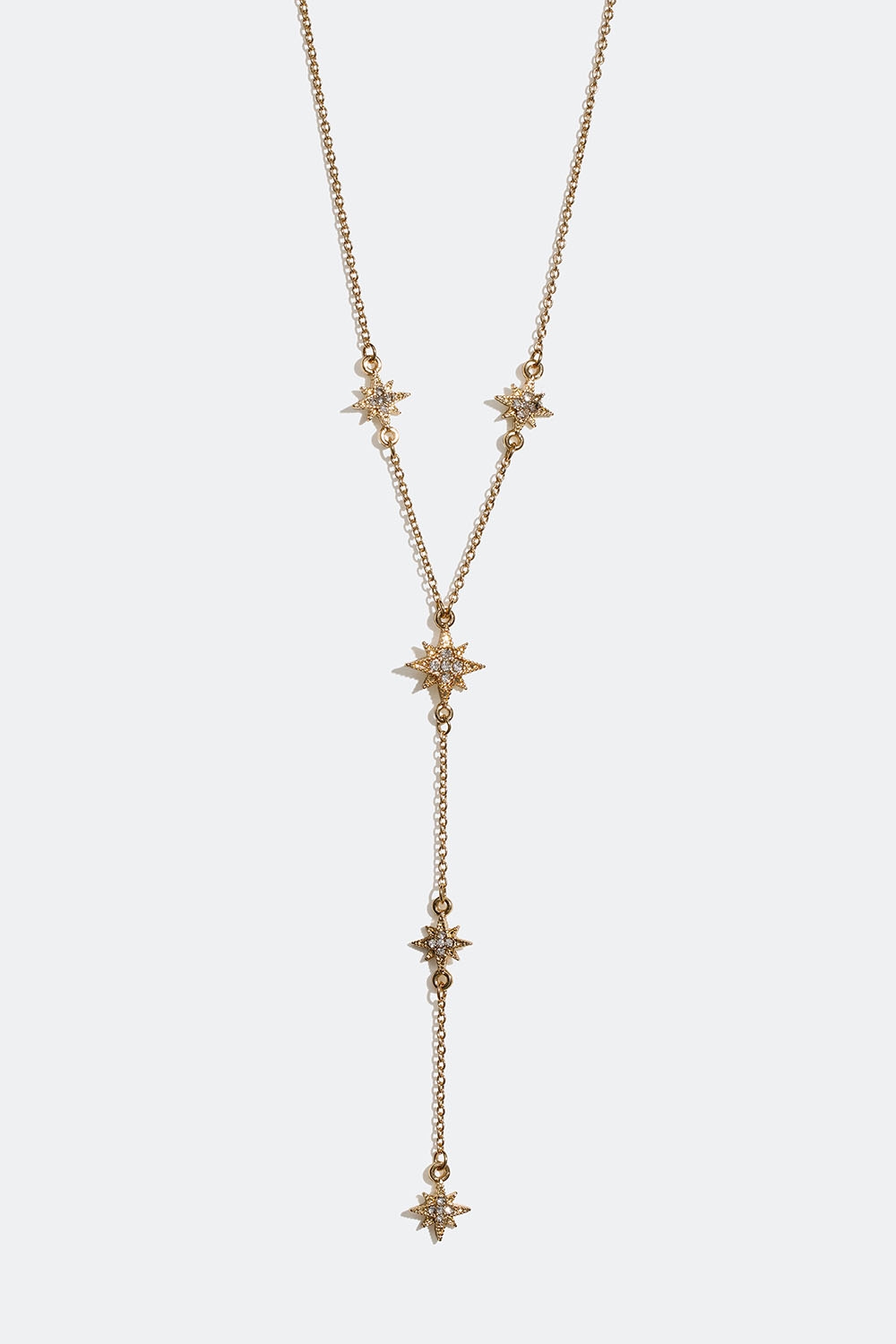 Guldfarvet halskæde med stjerner i gruppen Smykker / Halskæder / Halskæder med vedhæng hos Glitter (254001212002)