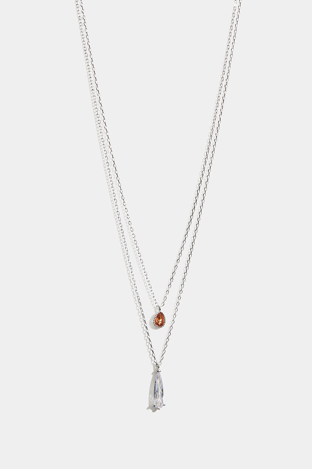 Dobbelt halskæde med dråbeformede vedhæng i gruppen Smykker / Halskæder / Halskæder med vedhæng hos Glitter (254002701001)