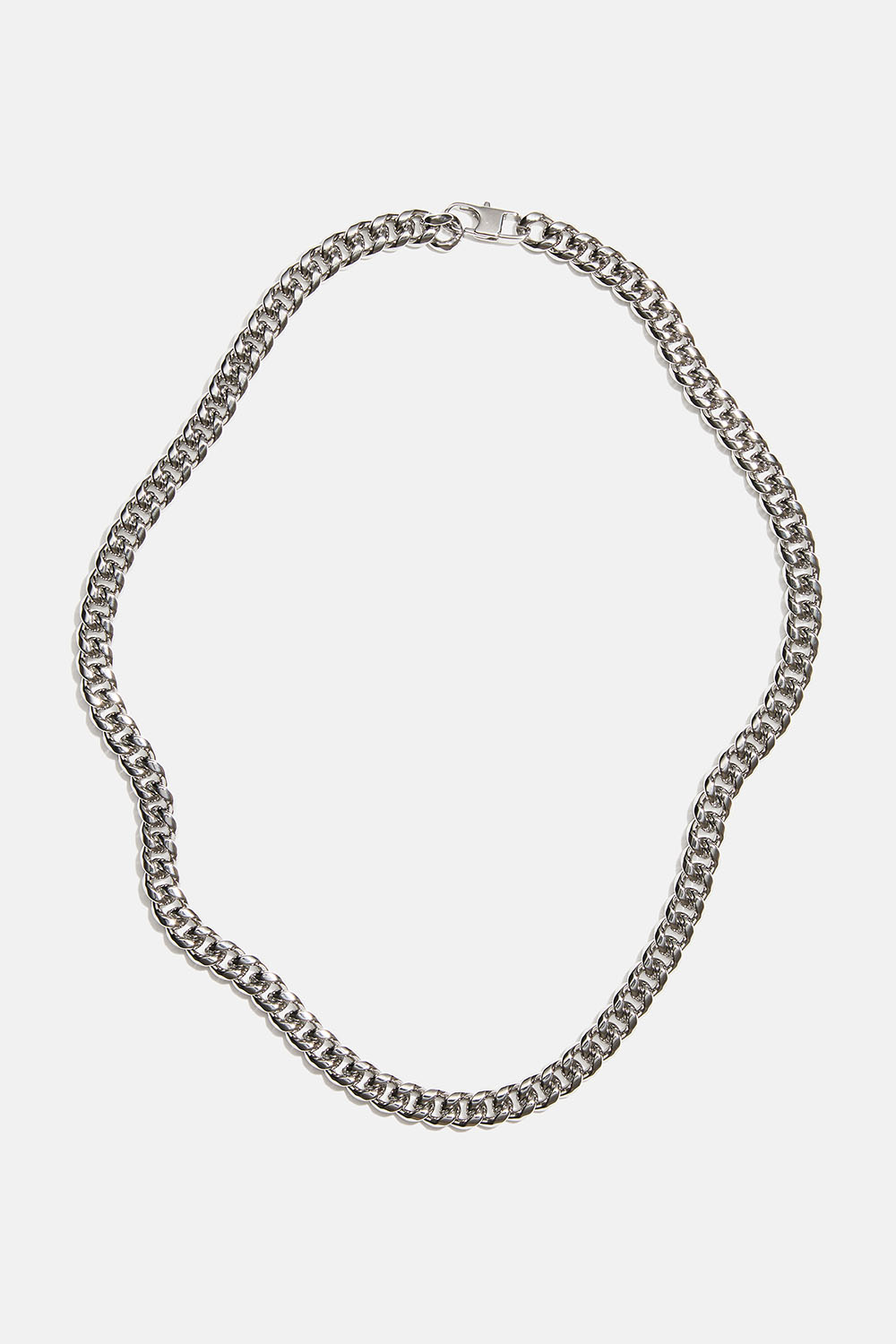 Halskæde med bred pansret stålkæde i gruppen Stål / Halskæde i stål hos Glitter (254002791600)