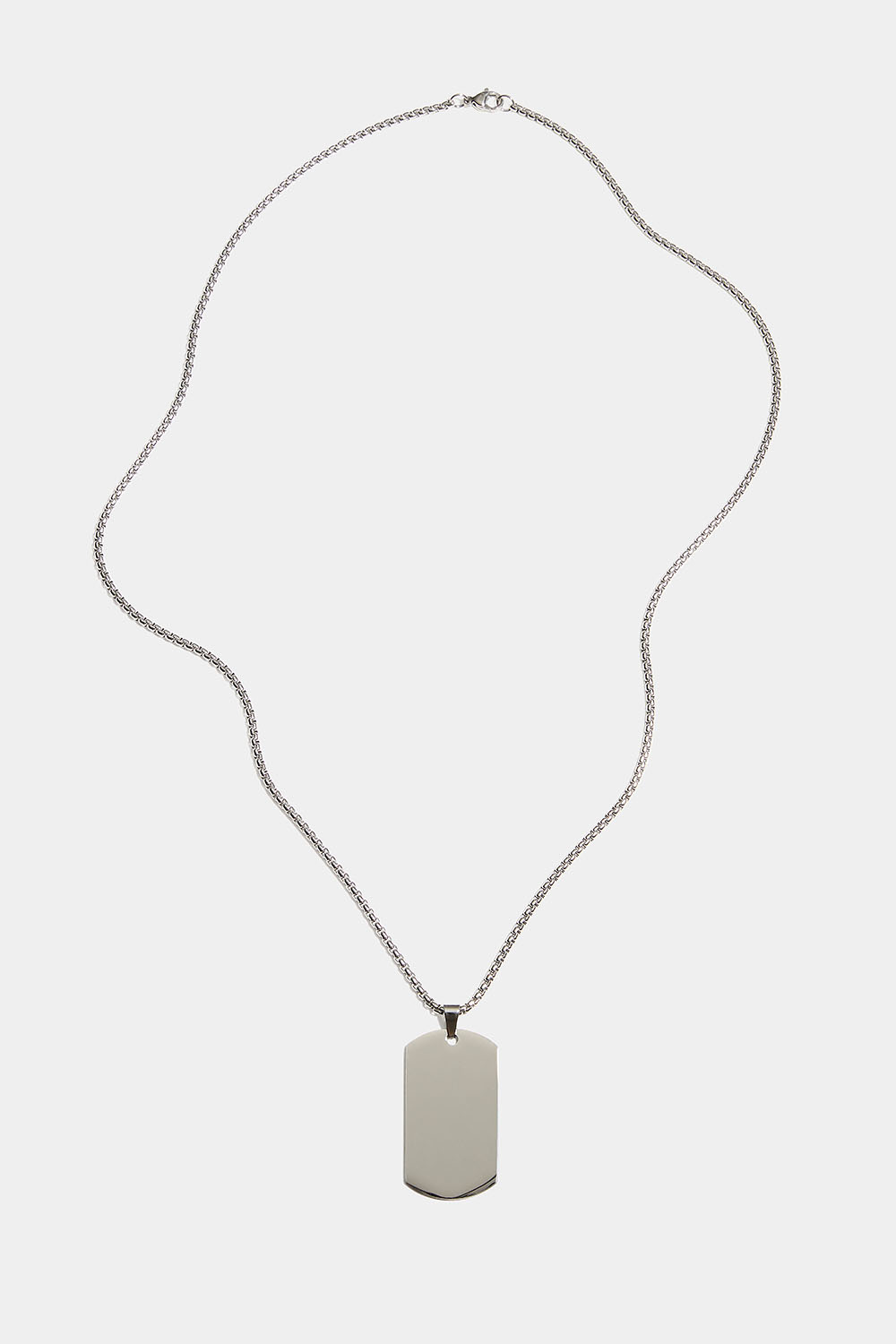 Stål halskæde med brik i gruppen Stål / Halskæde i stål hos Glitter (254002801600)