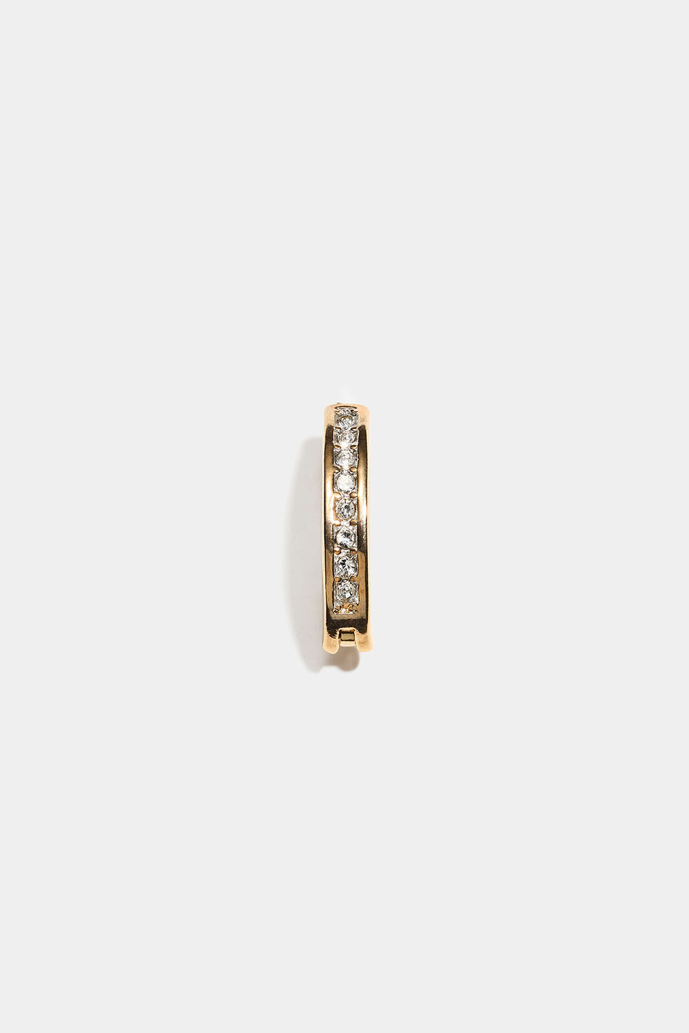 Guldfarvet navlepiercing, clicker, med Cubic Zirconia i gruppen Smykker / Piercinger / Navlepiercinger hos Glitter (255000722002)