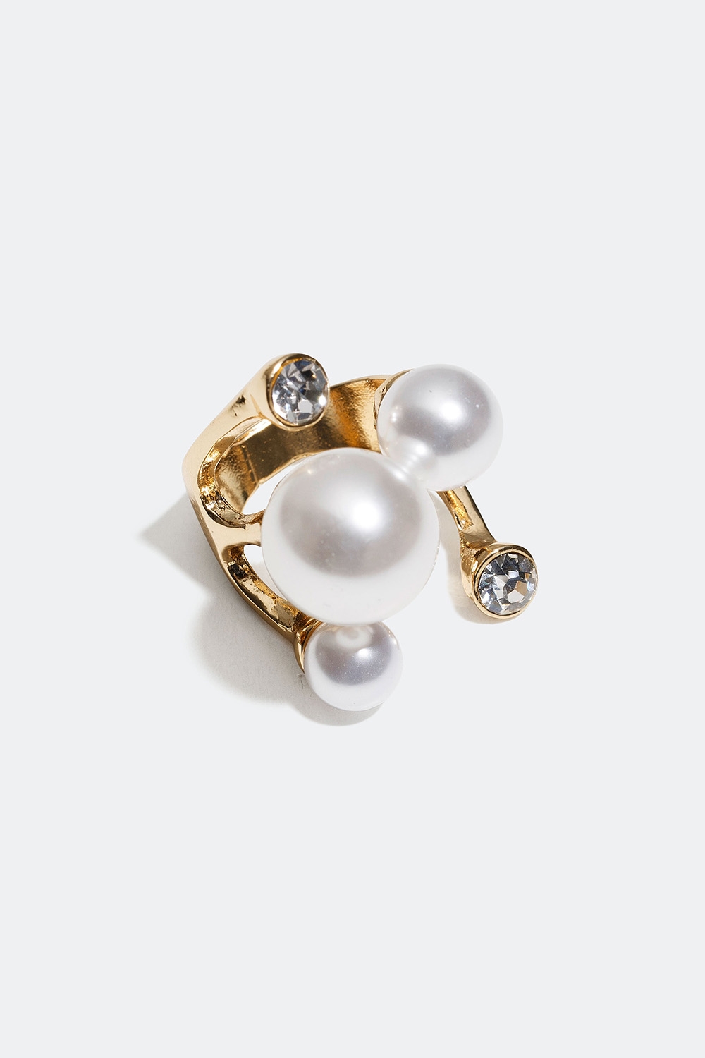 Ring med store perler og glassten i gruppen Alle Smykker / Ringe / Brede hos Glitter (25600037)