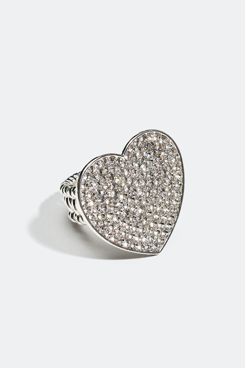 Justerbar ring med hjerter og glassten i gruppen Smykker / Ringe / Similiringe hos Glitter (256000880201)
