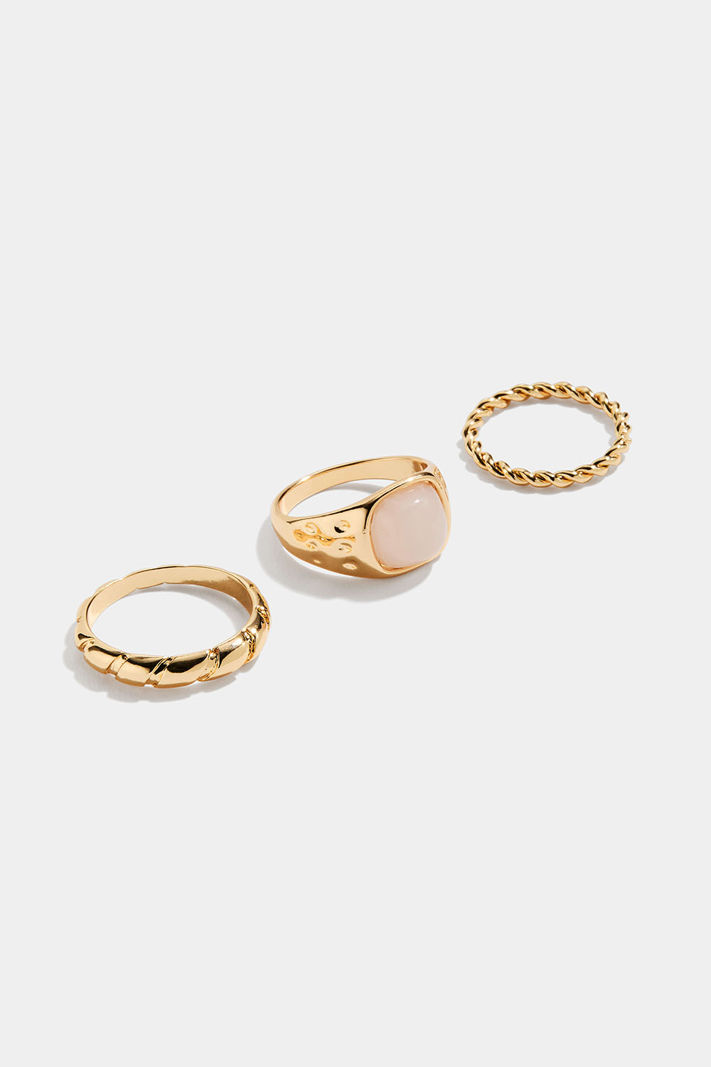 Ringe i forskellige former, 3-pak i gruppen Smykker / Ringe / Flerpak hos Glitter (2560014320)
