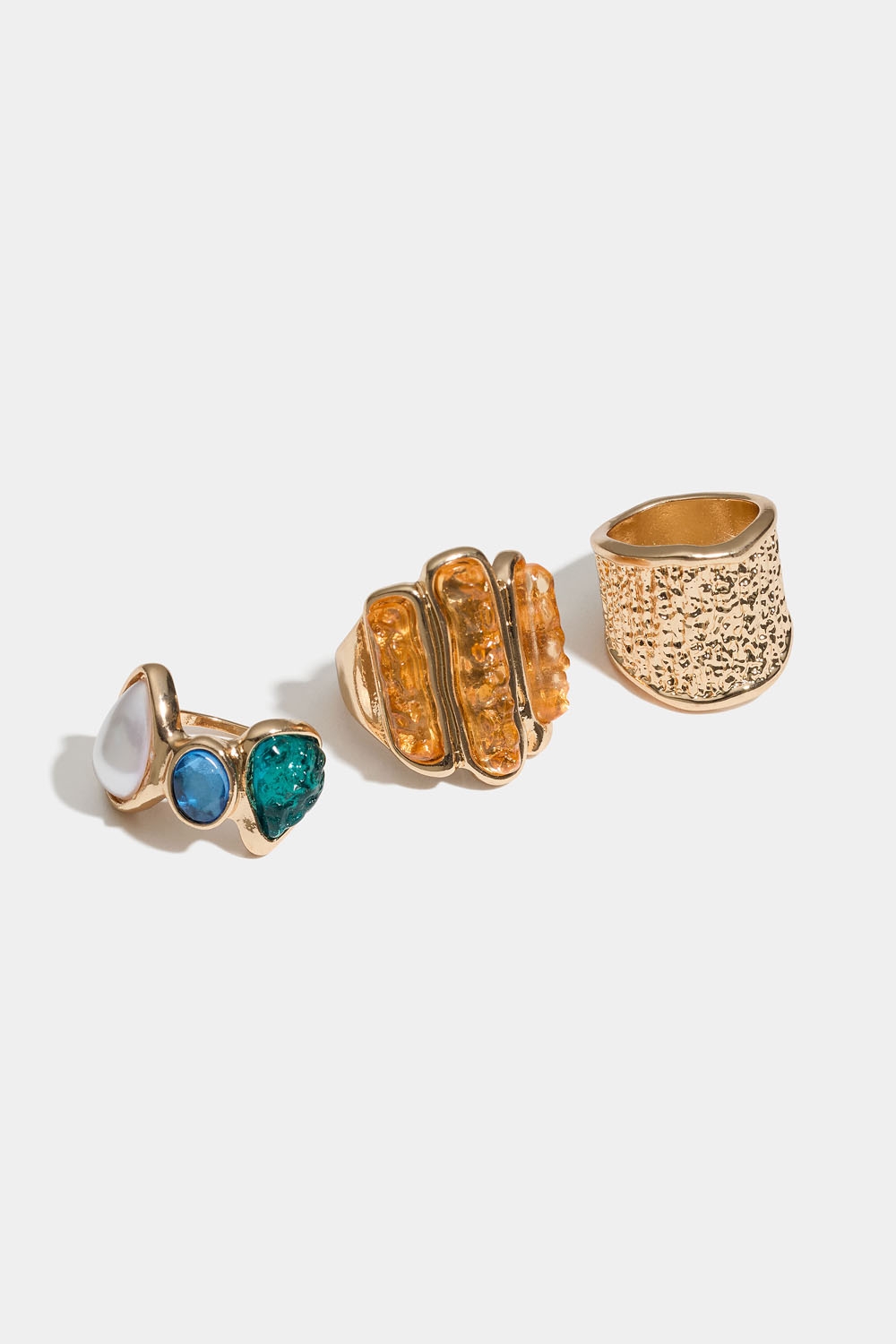 Ringe med boheme-design, 3-pak i gruppen Smykker / Ringe / Flerpak hos Glitter (2560015320)