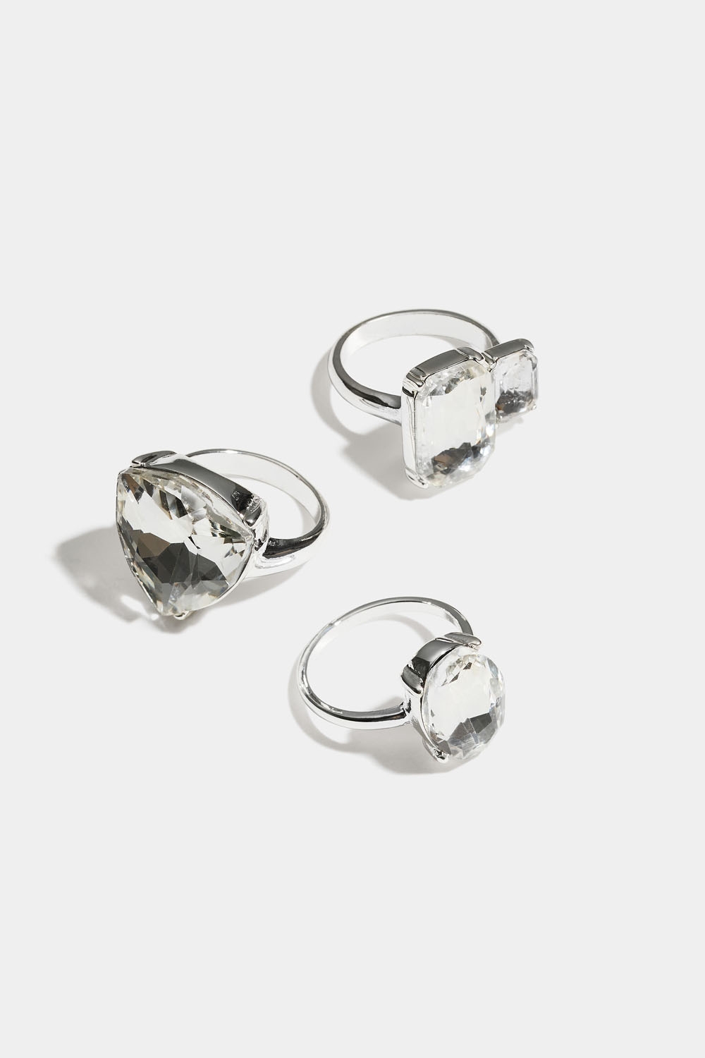 Ringe med glassten, 3-pak i gruppen Smykker / Ringe / Flerpak hos Glitter (2560016302)