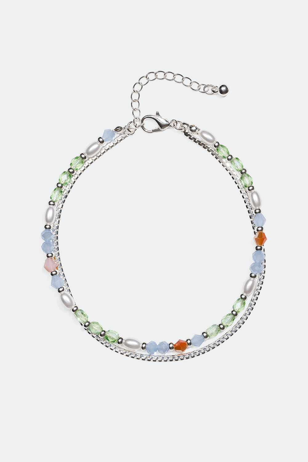 Dobbelt ankelkæde med perler og kæde i gruppen Smykker / Ankelkæder hos Glitter (299000229900)