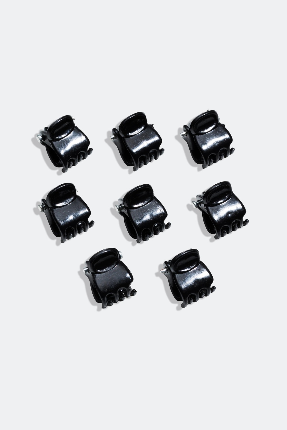 Mini hårklemme, 8 stk pr pakke, Sort i gruppen Håraccessories / Spænder & klemmer / Hårklemmer hos Glitter (301573200000)