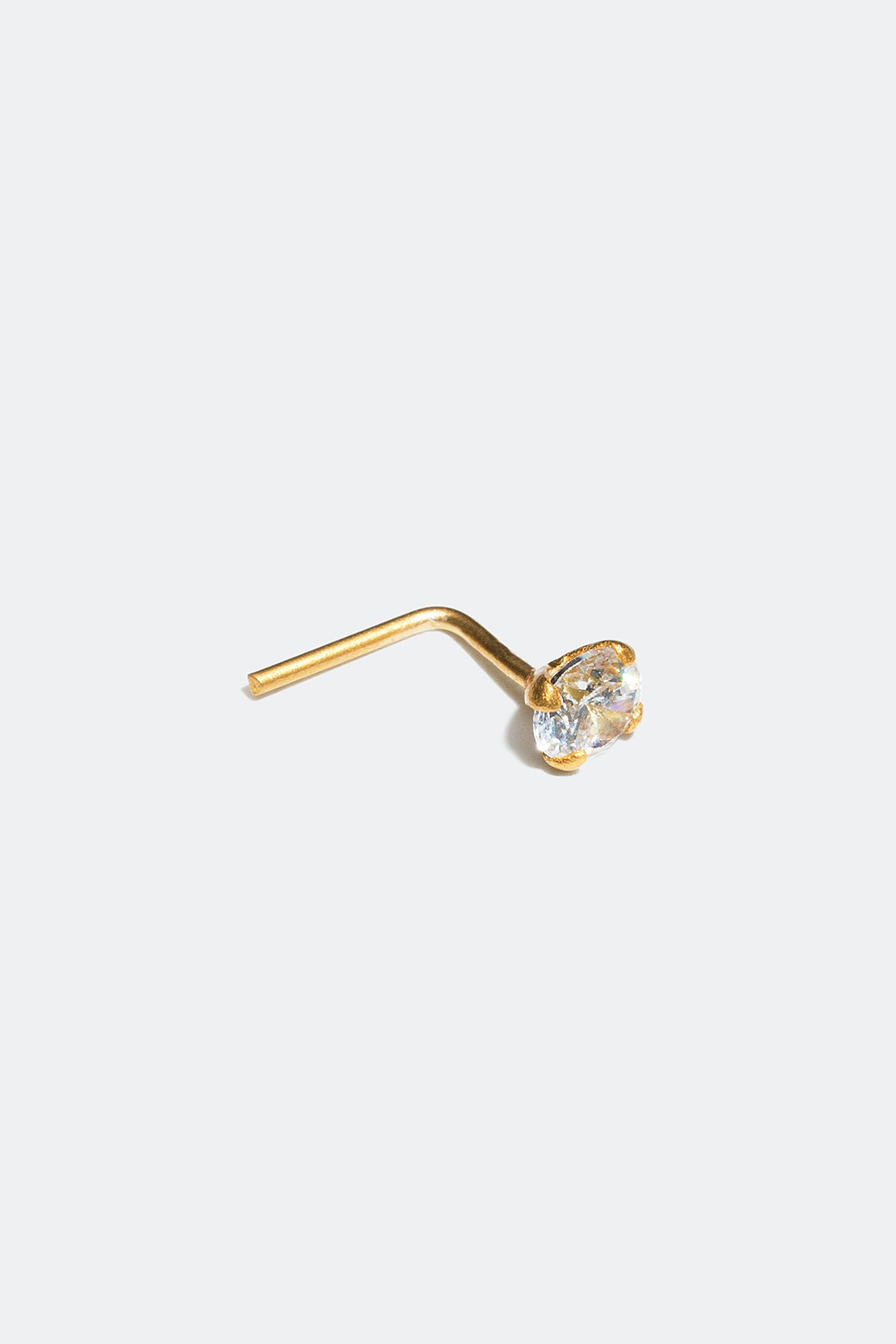 Næsepiercing i ægte sølv, stor glassten i gruppen Smykker / Piercinger / Næsepiercinger hos Glitter (313200)