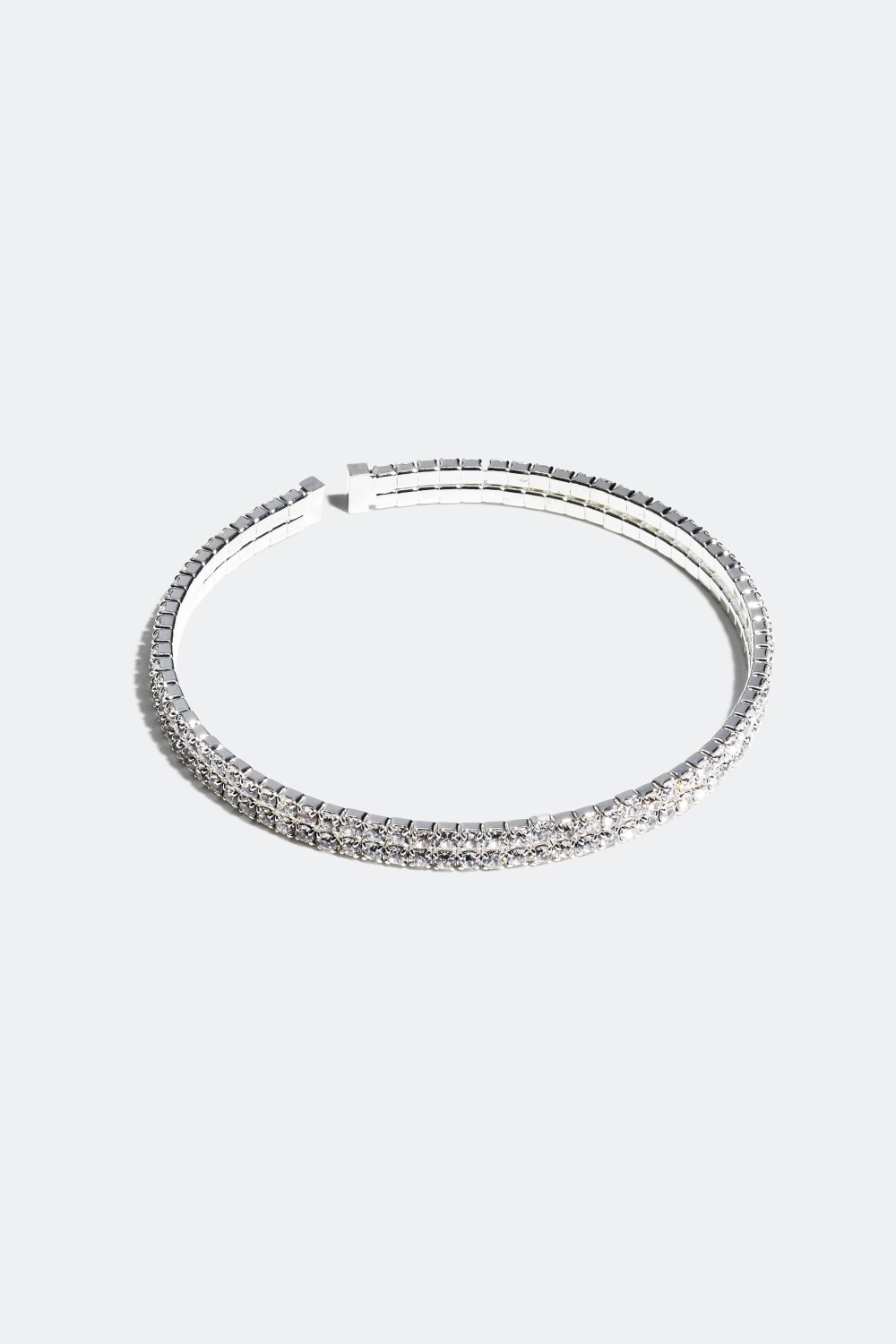 Armbånd med to rækker med glassten