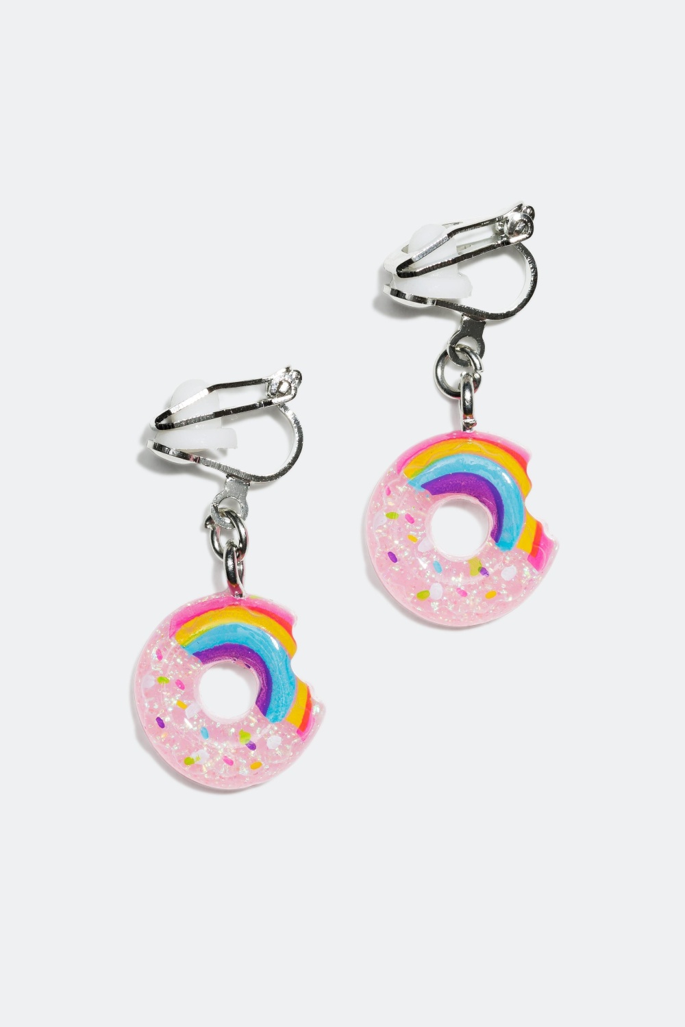 Clipsøreringe, donut med regnbue i gruppen Børn / Børnesmykker hos Glitter (322646)