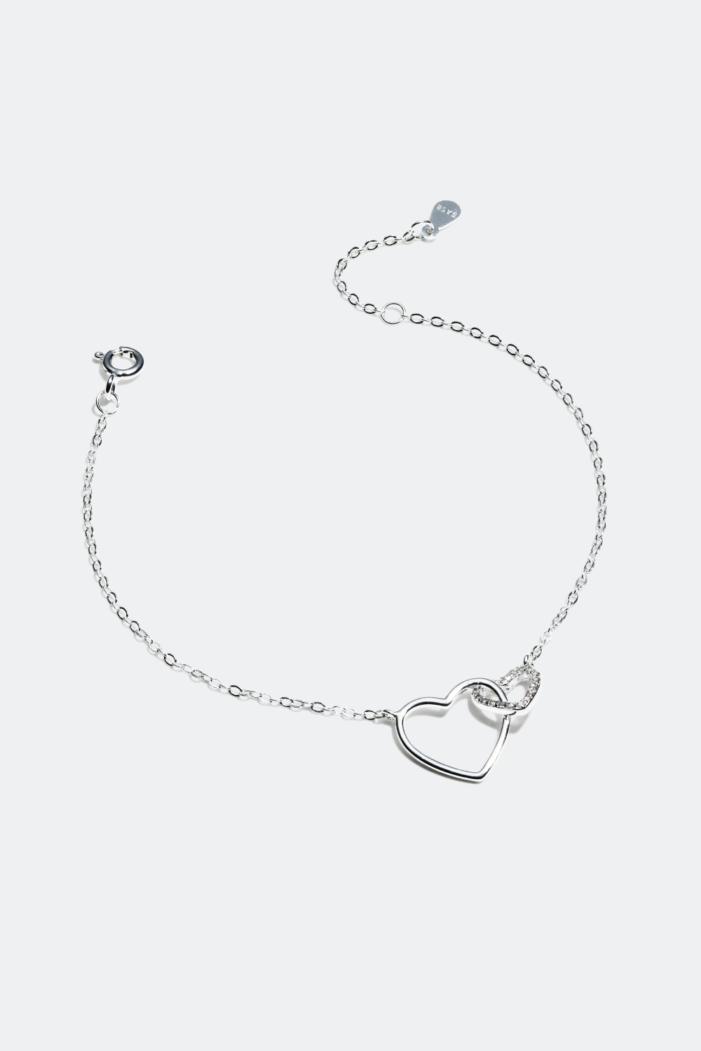 Sølvarmbånd med to hjerter i gruppen Smykker hos Glitter (322737)