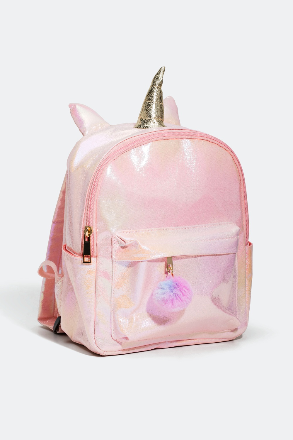 Skinnende lyserød rygsæk med enhjørningehorn i gruppen Børn / Accessories til børn / Tasker til børn hos Glitter (326118)