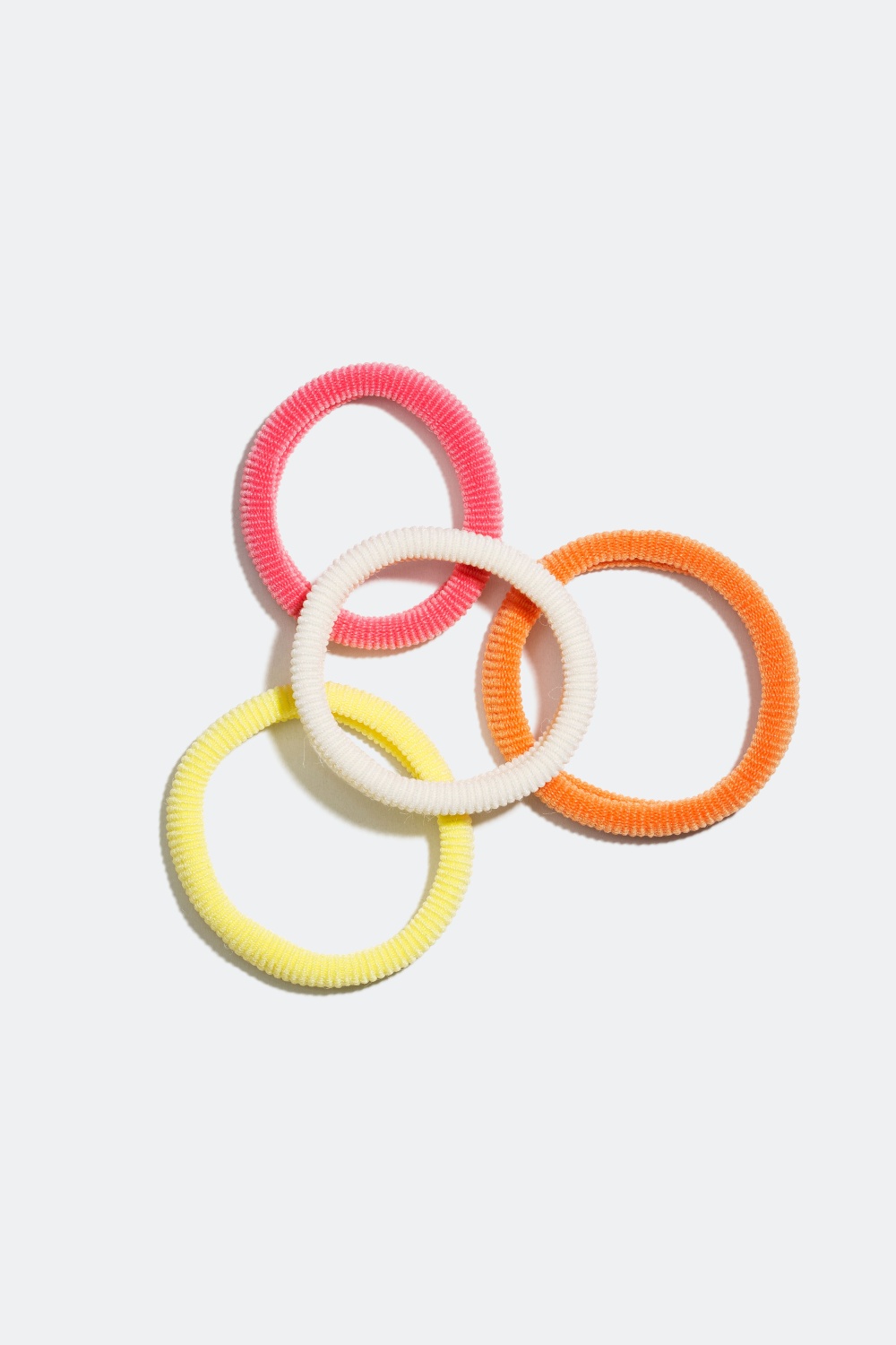 Hårelastikker - hvid, lyserød, gul og orange i gruppen Børn / Hårpynt til børn / Hårelastikker til børn hos Glitter (326369)
