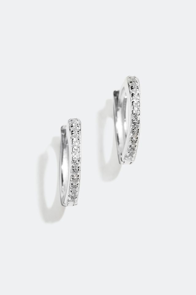 Små hoops med kubisk zirkonia, 1,2 cm i gruppen Smykker / Øreringe hos Glitter (326691011000)