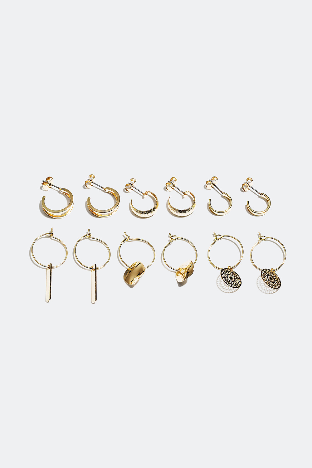 Creoler i forskellige udførelser, 6-pak i gruppen Smykker / Øreringe / Flerpak hos Glitter (326756)