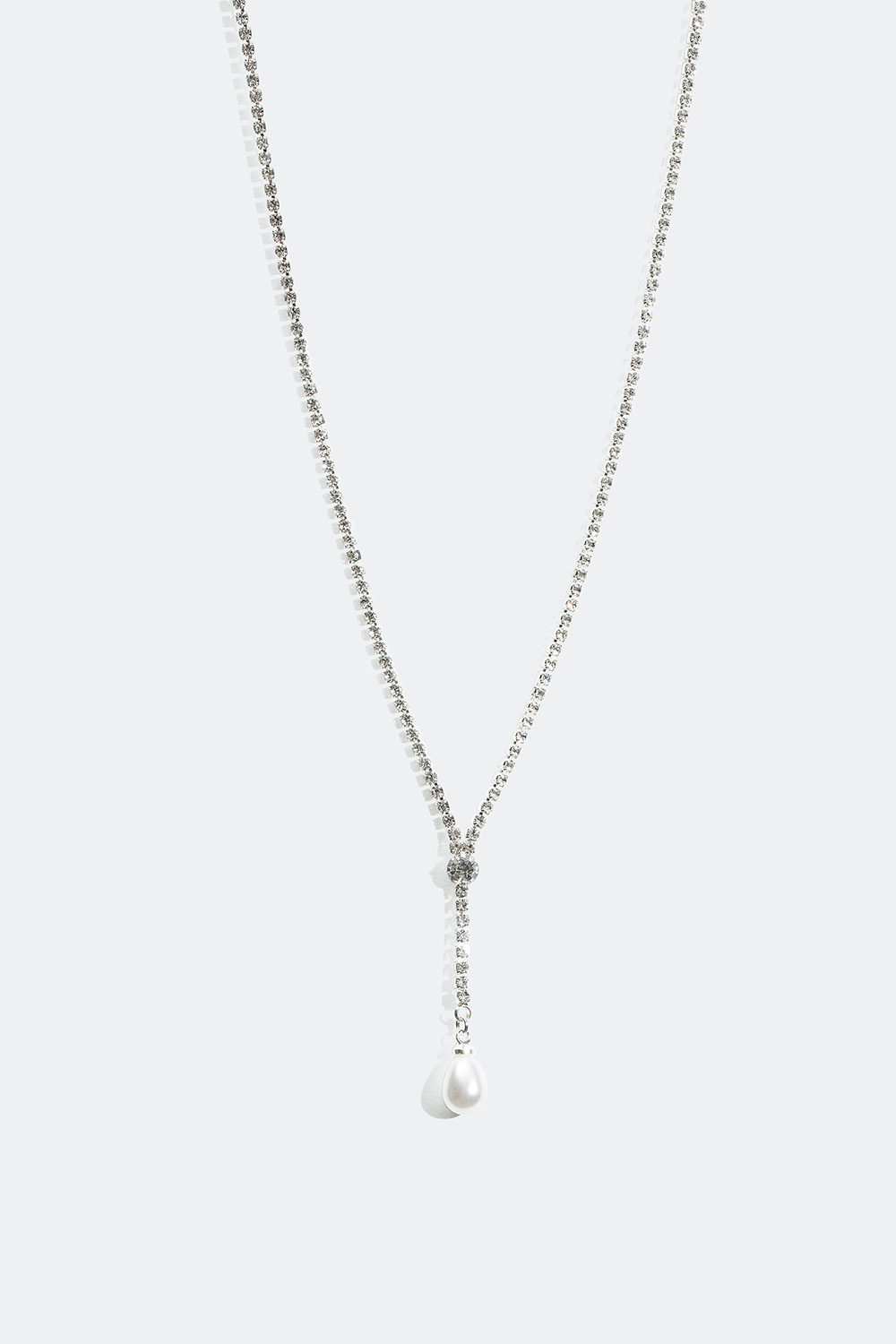 Y-formet halskæde i form af smal similikæde med perle i gruppen Smykker / Halskæder / Similihalskæder hos Glitter (326832)