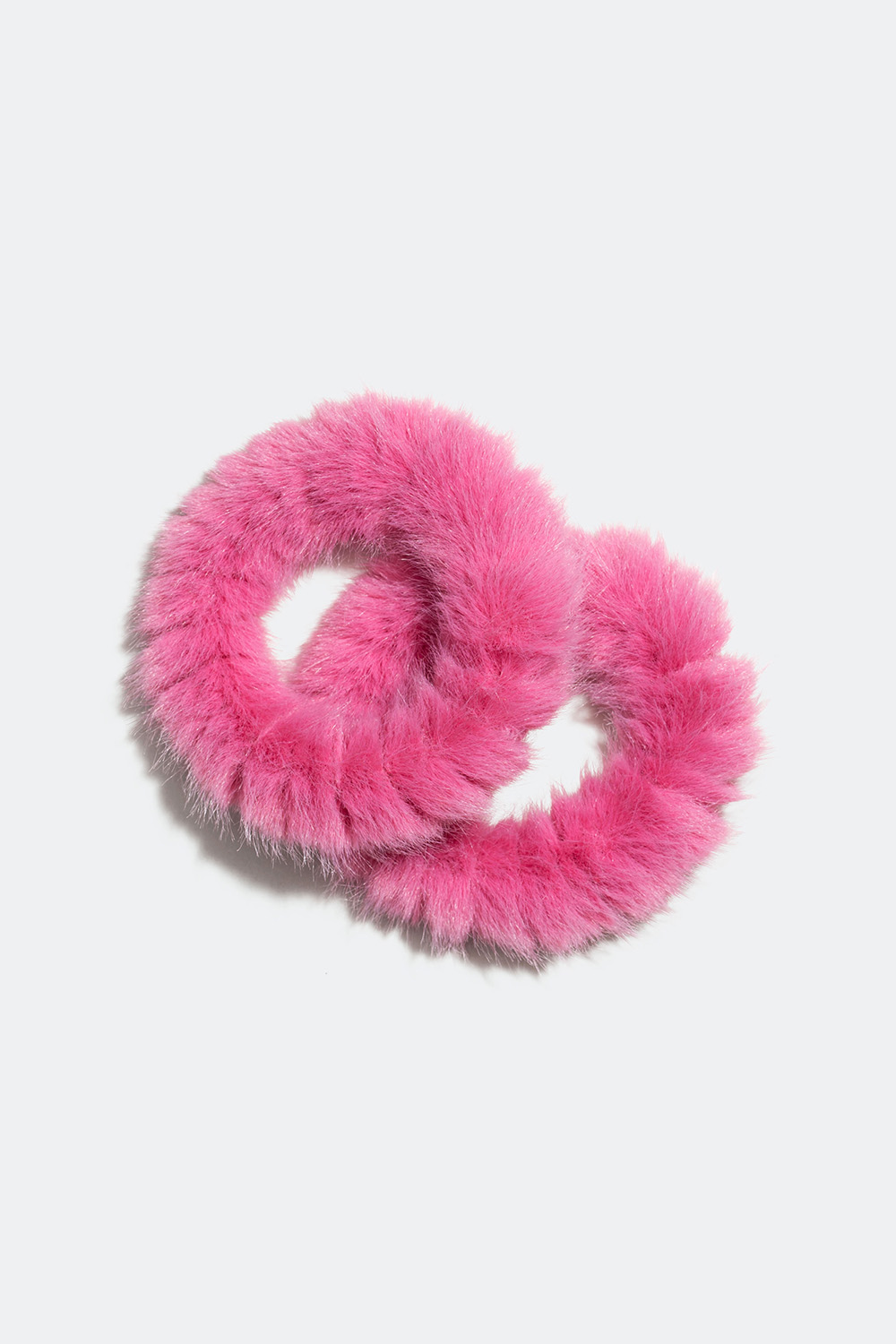 Scrunchie i rosa imiteret pels, 2-pak i gruppen Børn / Hårpynt til børn / Hårelastikker til børn hos Glitter (327087)