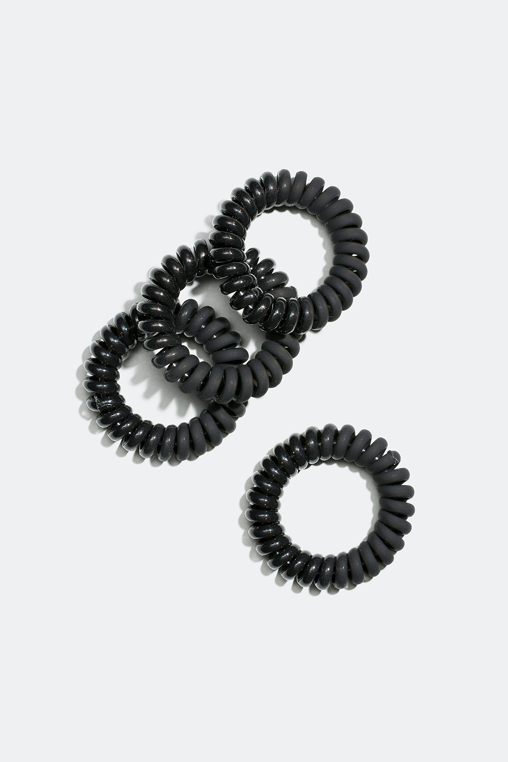 Spiralformede hårelastikker, 4-pak i gruppen Håraccessories / Hårelastikker / Flerpak hos Glitter (327249)