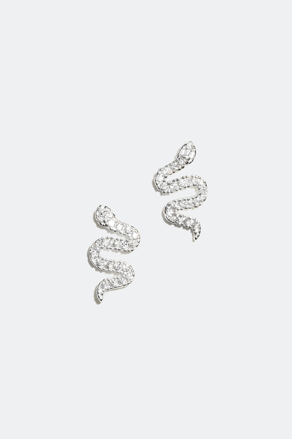 Sølvøreringe med slanger og kubisk zirkonia i gruppen Ægte sølv / Sølvøreringe hos Glitter (328026)