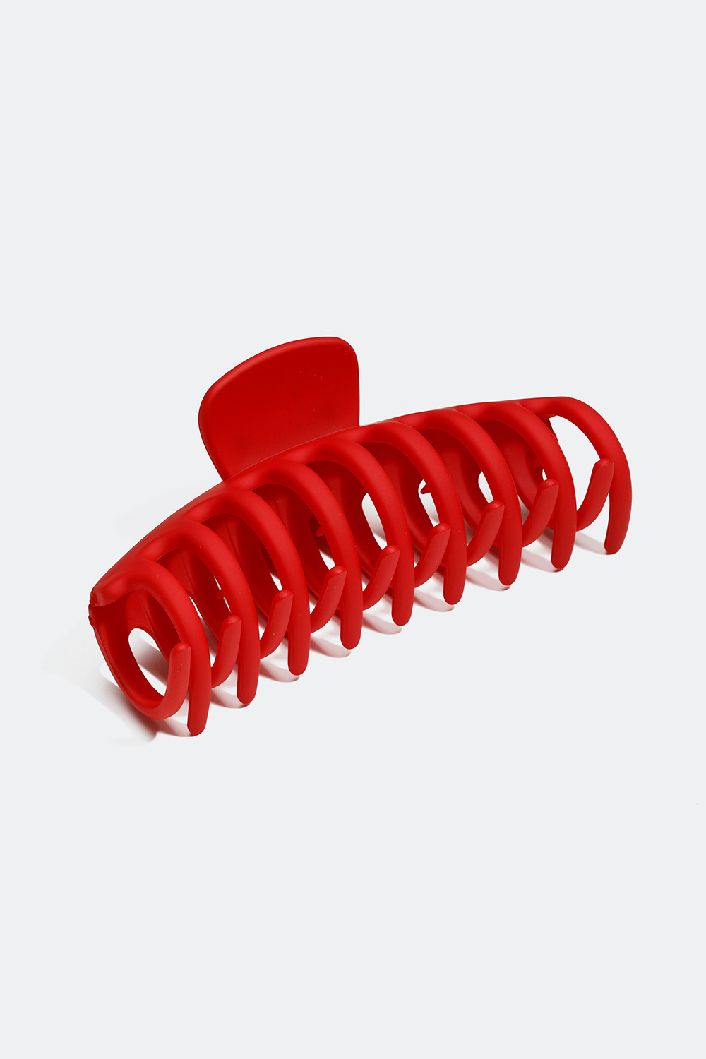 Rød hårklemme med aflangt design i gruppen Håraccessories / Spænder & klemmer / Hårklemmer hos Glitter (331000956000)