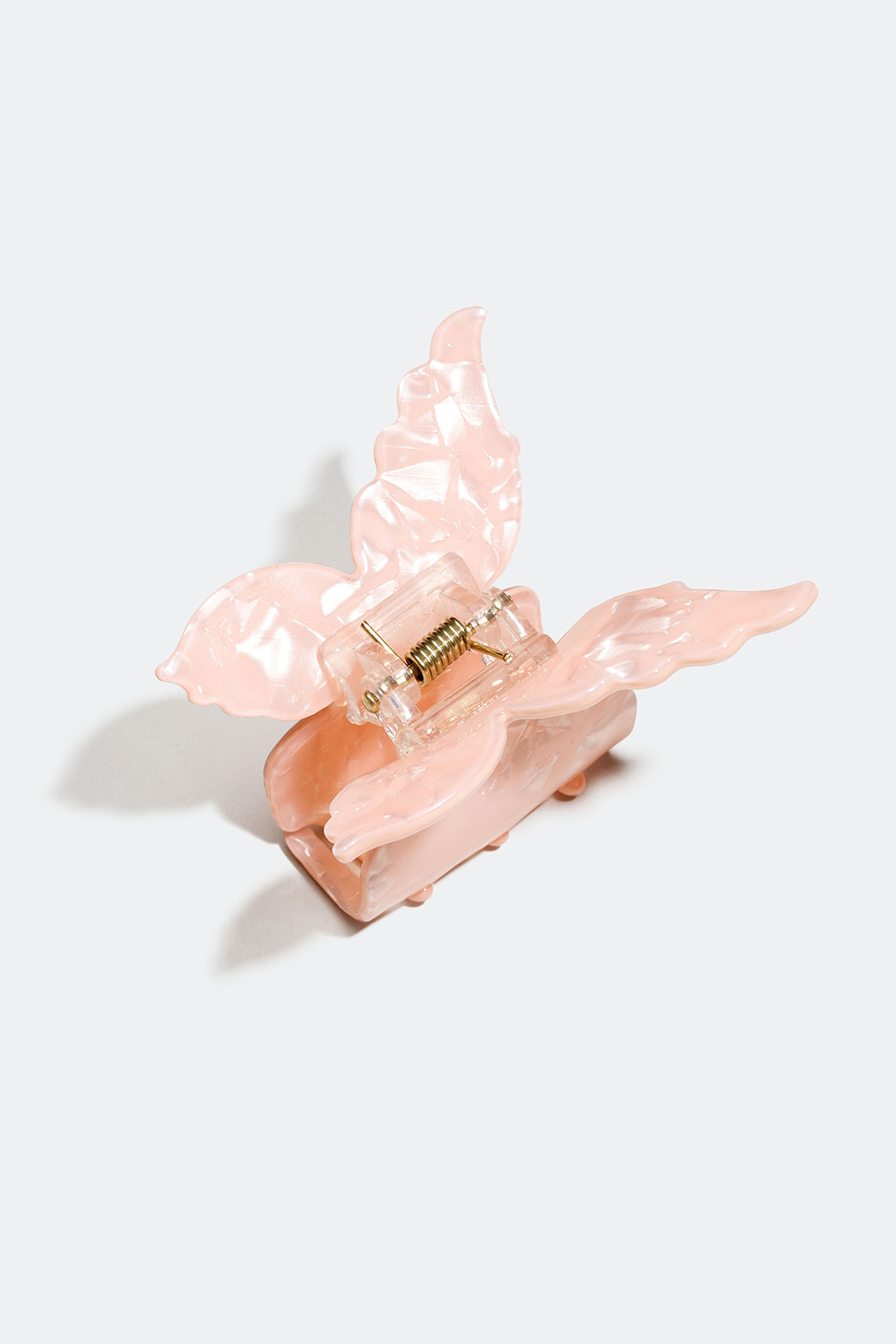 Rosa hårklemme med marmormønstret sommerfugl i gruppen Håraccessories / Spænder & klemmer / Hårklemmer hos Glitter (331001155400)