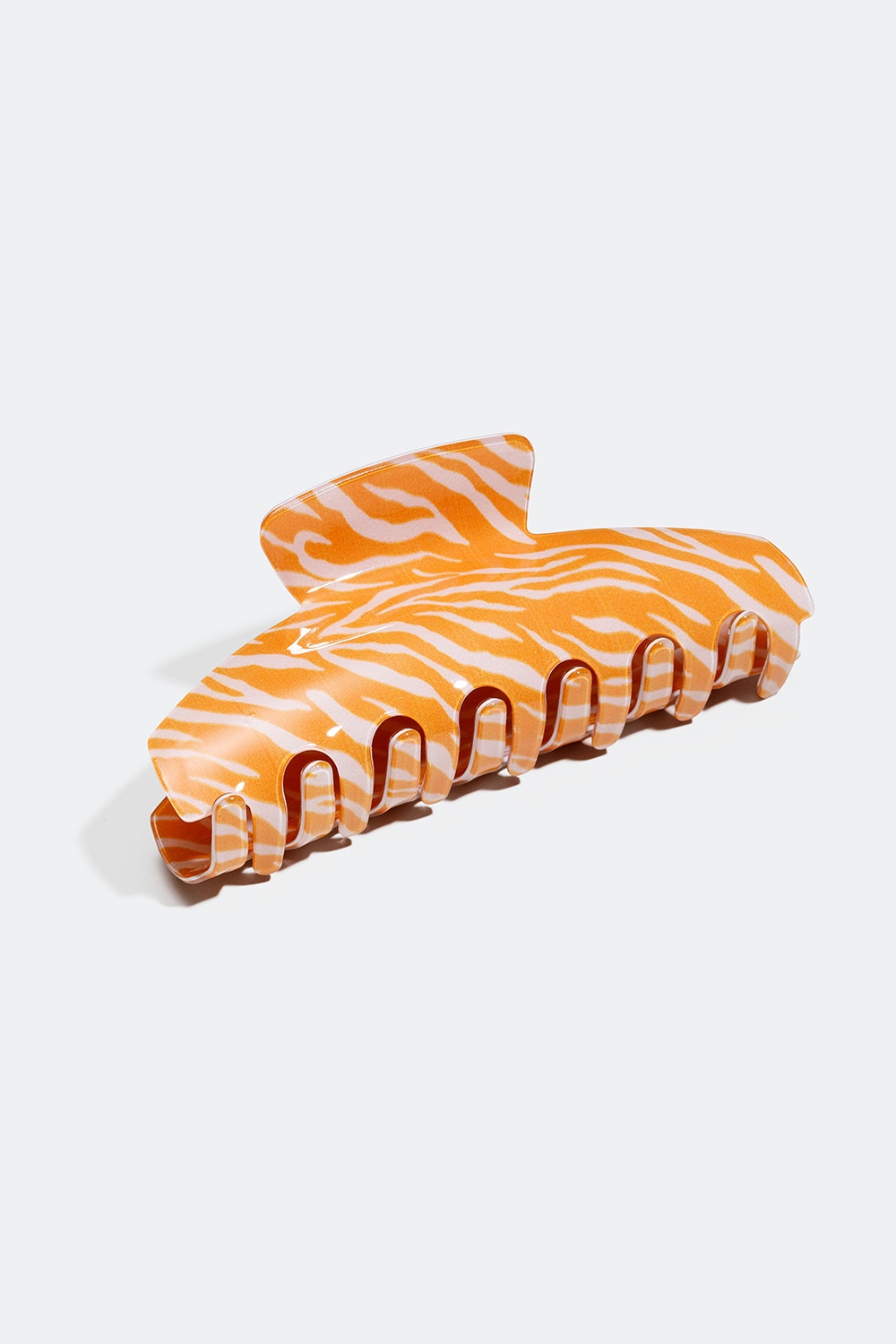 Orange hårklemme med zebramønster i gruppen Håraccessories / Spænder & klemmer / Hårklemmer hos Glitter (331001224800)