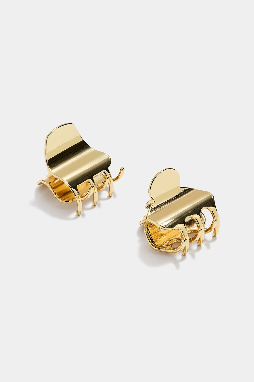 Guldfarvede hårklemmer, 2-pak i gruppen Håraccessories / Spænder & klemmer / Hårklemmer hos Glitter (331001752000)