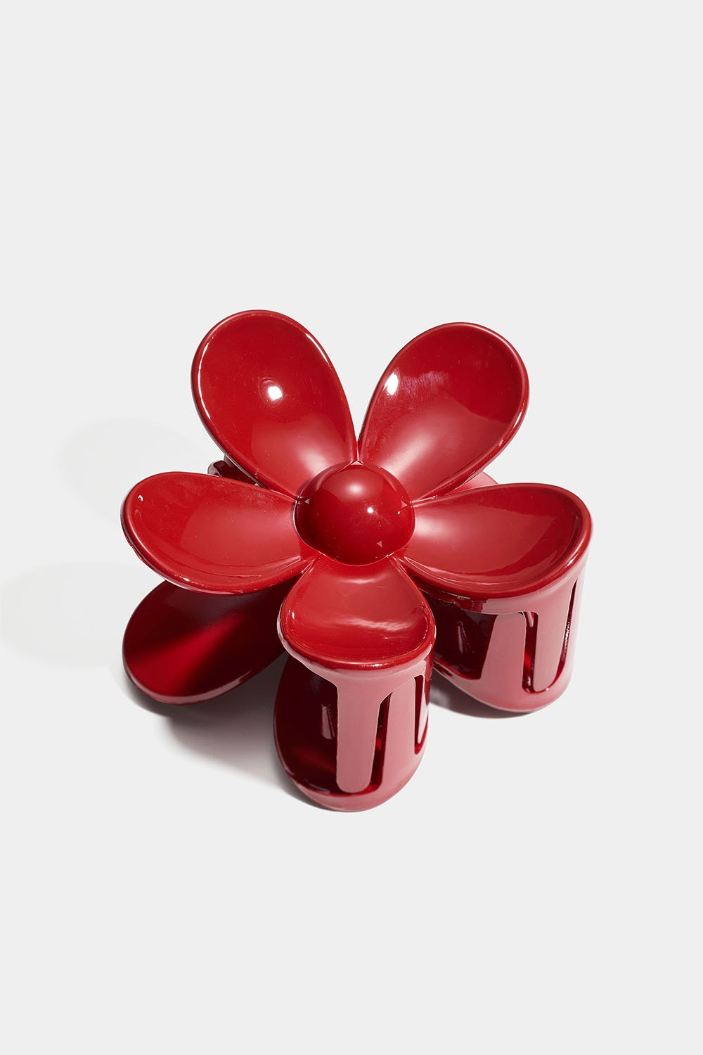 Rødt blomsterformet hårspænde i gruppen Håraccessories / Spænder & klemmer / Hårklemmer hos Glitter (331001826000)