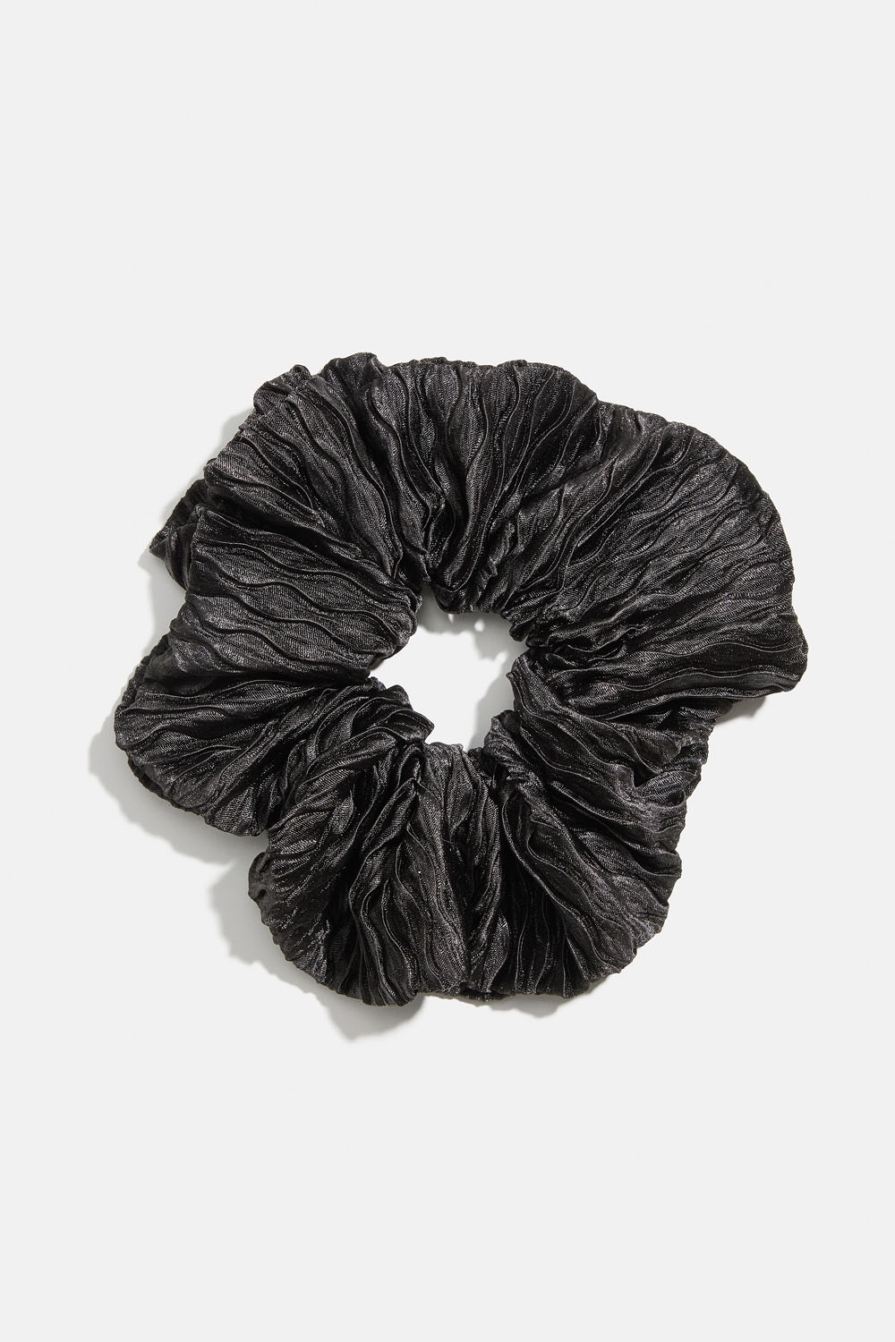 Sort scrunchie i struktureret stof i gruppen Håraccessories / Scrunchies hos Glitter (332001459000)