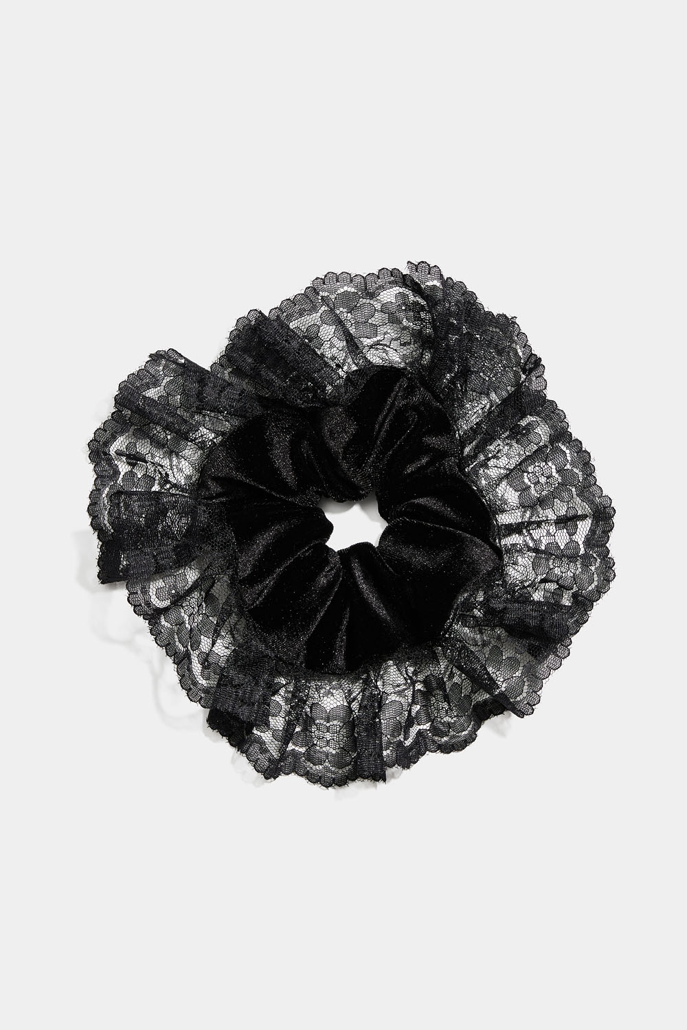 Scrunchie i fløjl og blonder i gruppen Håraccessories / Scrunchies / Mega scrunchies hos Glitter (332001499000)