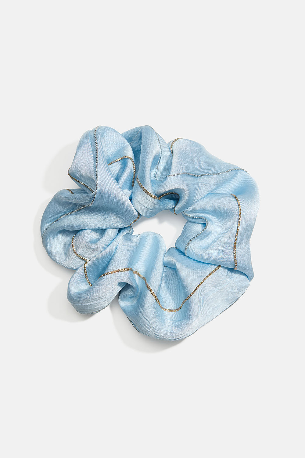 Blå scrunchie med guldtråde i gruppen Håraccessories / Scrunchies hos Glitter (332002177100)
