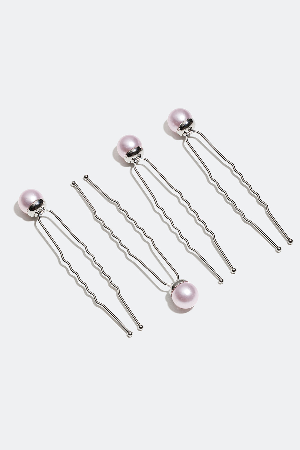 Opsætningsnåle med rosa perler, 4-pak i gruppen Håraccessories / Styling & hårredskaber hos Glitter (334000075100)