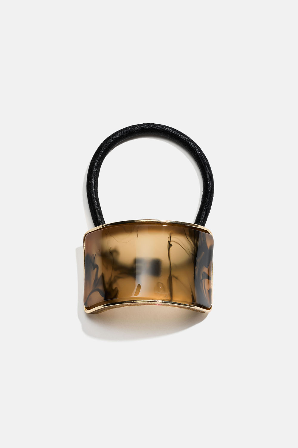 Hårelastik med brun marmoreret detalje i gruppen Håraccessories / Hårelastikker / Hårelastikker med detaljer hos Glitter (334000368000)