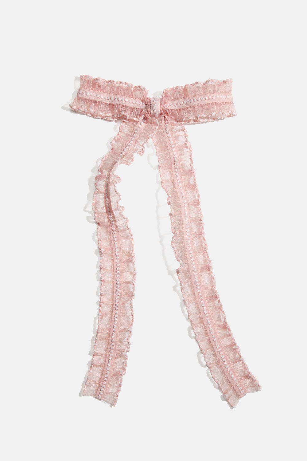 Lyserødt hårspænde med organzasløjfe i gruppen Håraccessories / Spænder & klemmer / Hårspænder hos Glitter (335002135000)