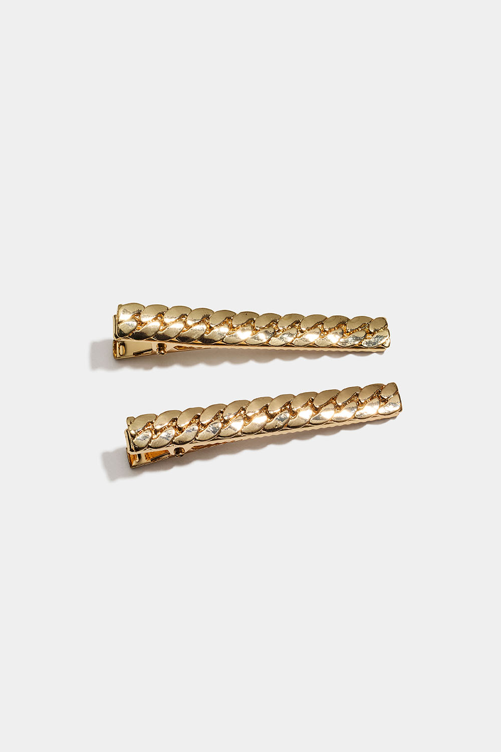 Guldfarvede hårspænder med kædedesign, 2-pak i gruppen Håraccessories / Spænder & klemmer / Flerpak hos Glitter (335002252000)
