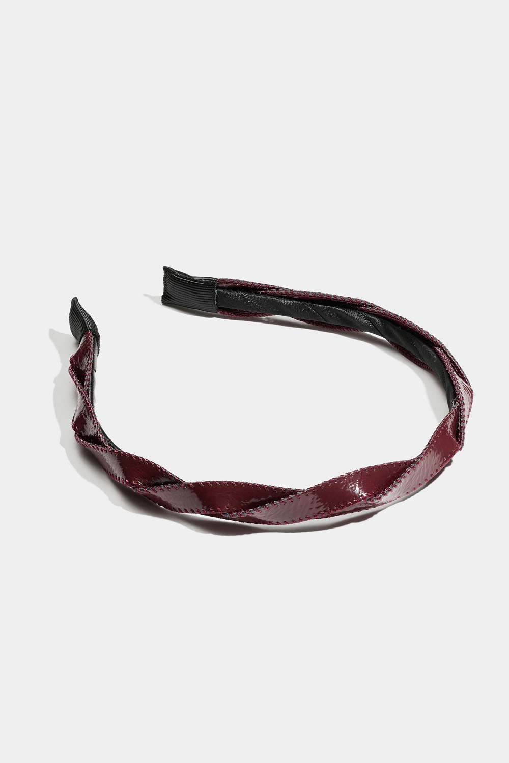 Vinrød hårbøjle med snoet bånd i gruppen Håraccessories / Hårbøjler hos Glitter (336001326300)