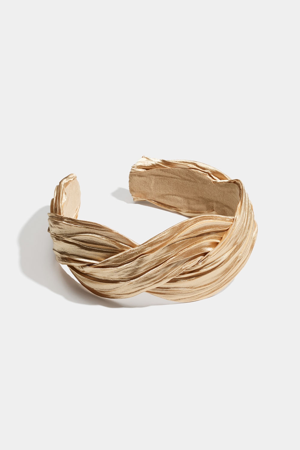Bred hårbøjle i beige, snoet stof i gruppen Håraccessories / Hårbøjler hos Glitter (336001438300)