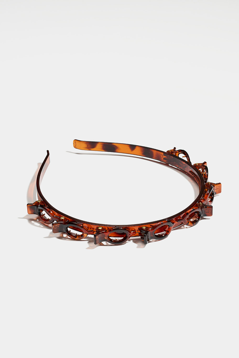 Brun hårbøjle med spænder i gruppen Håraccessories / Hårbøjler hos Glitter (336001650700)