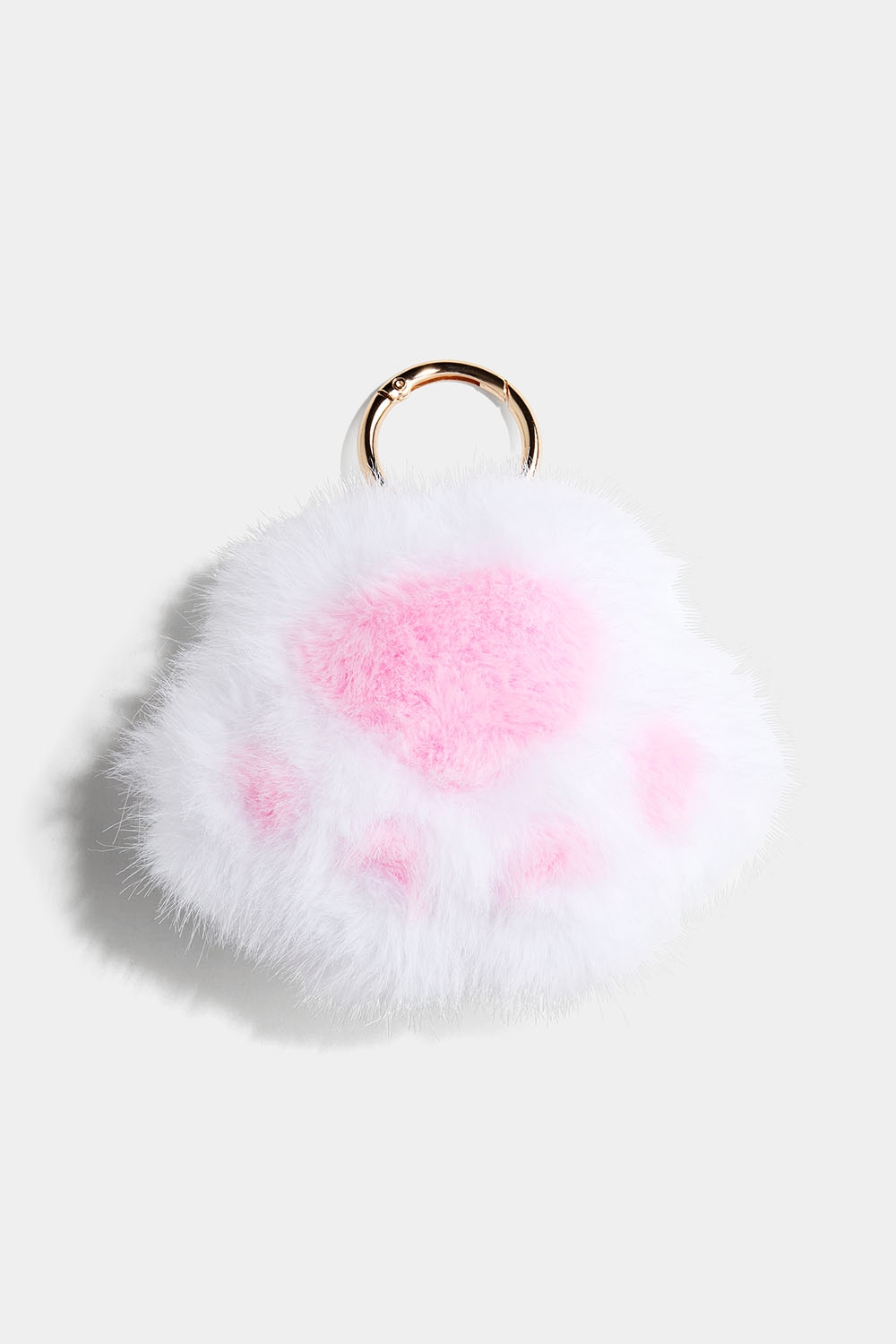 Nøglering med fluffy pote i hvid og rosa i gruppen Børn / Accessories til børn / Nøgleringe til børn hos Glitter (401000105400)