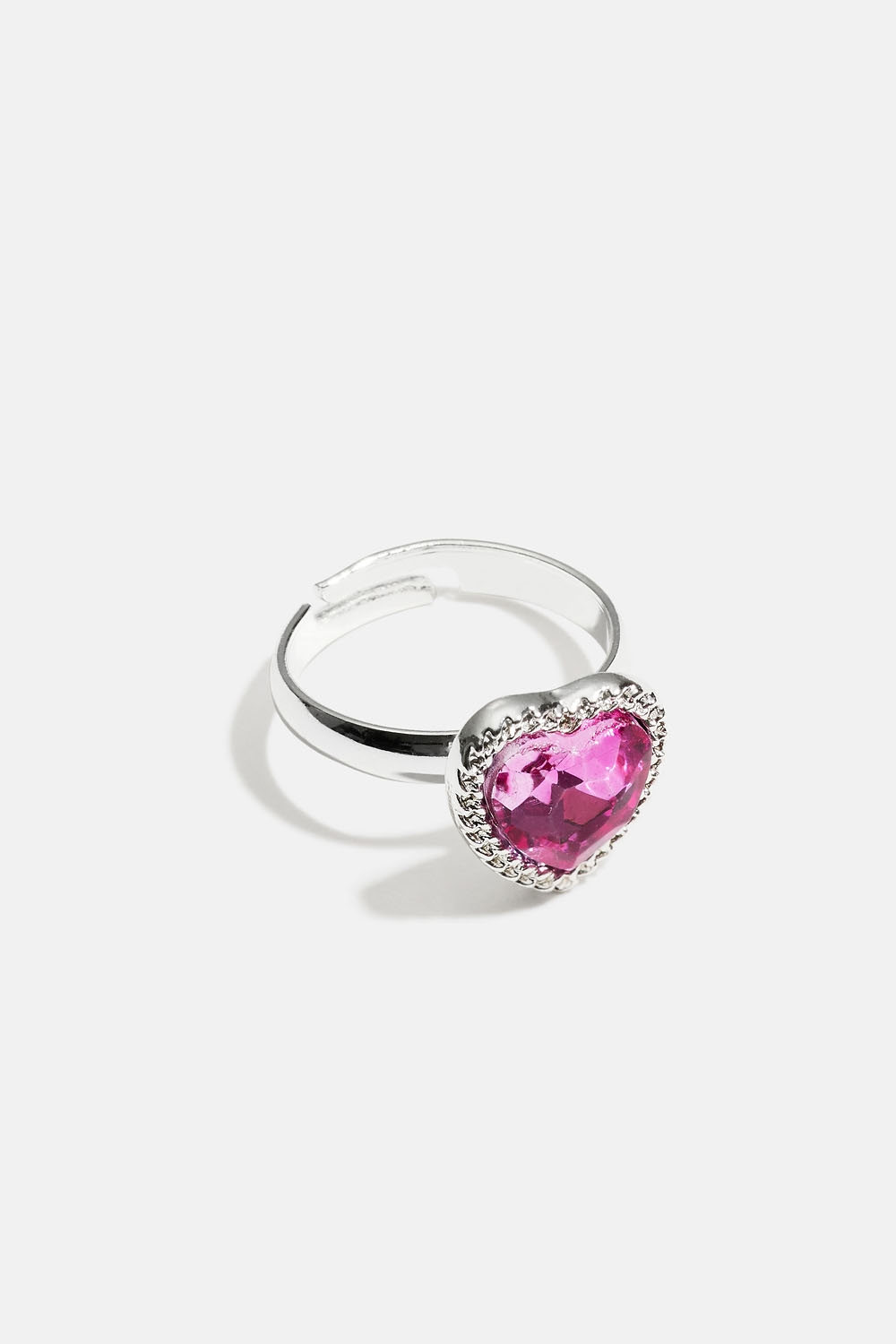Justerbar ring med hjerteformet sten i gruppen Børn / Børnesmykker / Børneringe hos Glitter (402000265000)