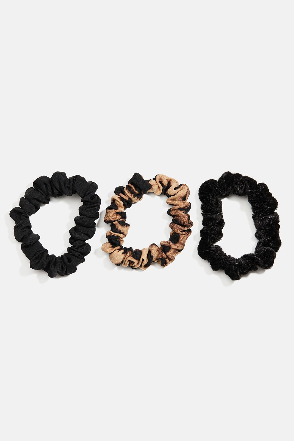 Scrunchie i sort og leopardmønster, 3-pak i gruppen Børn / Hårpynt til børn / Børnescrunchies hos Glitter (403000349400)
