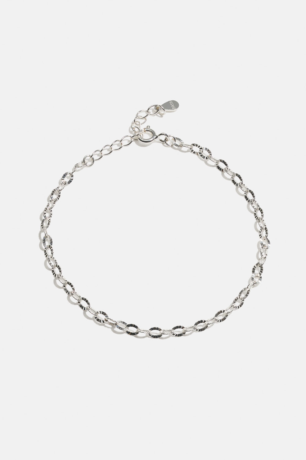 Armbånd i ægte sølv med riflet kæde i gruppen Ægte sølv / Sølvarmbånd hos Glitter (551000731001)