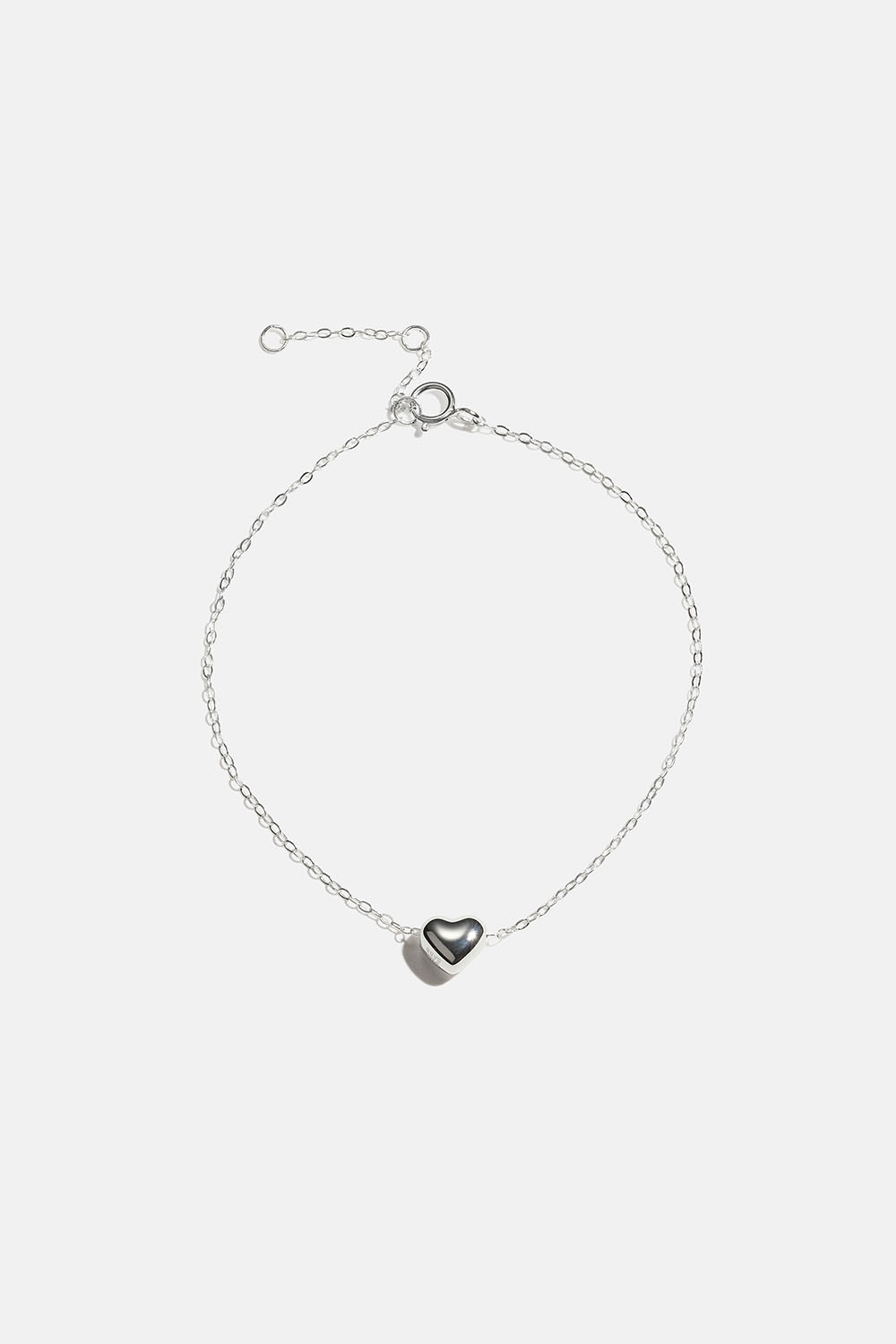 Armbånd i ægte sølv med hjertevedhæng i gruppen Store week / hos Glitter (551000751001)
