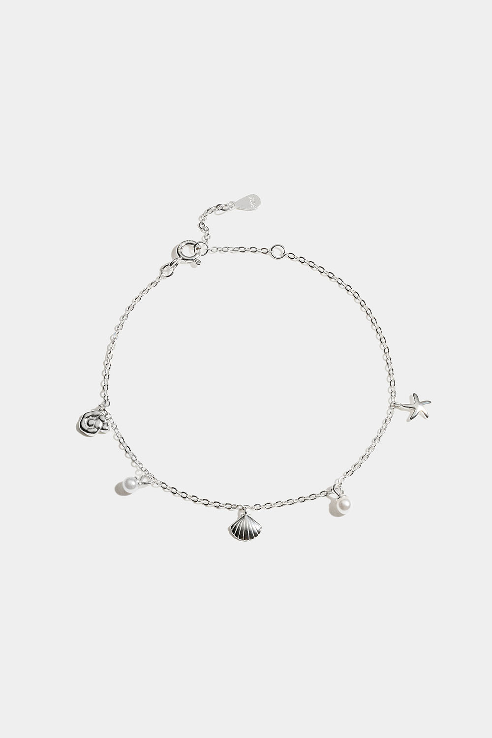 Armbånd i ægte sølv med vedhæng fra havet i gruppen Ægte sølv / Sølvarmbånd hos Glitter (551001111001)