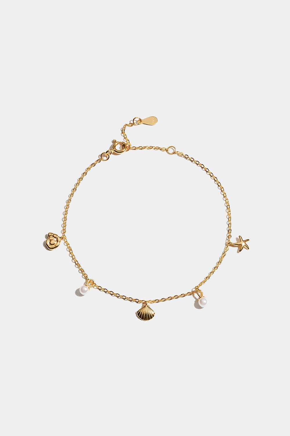 Armbånd i 18k forgyldt ægte sølv med vedhæng fra havet i gruppen Guldbelagt ægte sølv / Guldbelagte armbånd hos Glitter (551001112002)