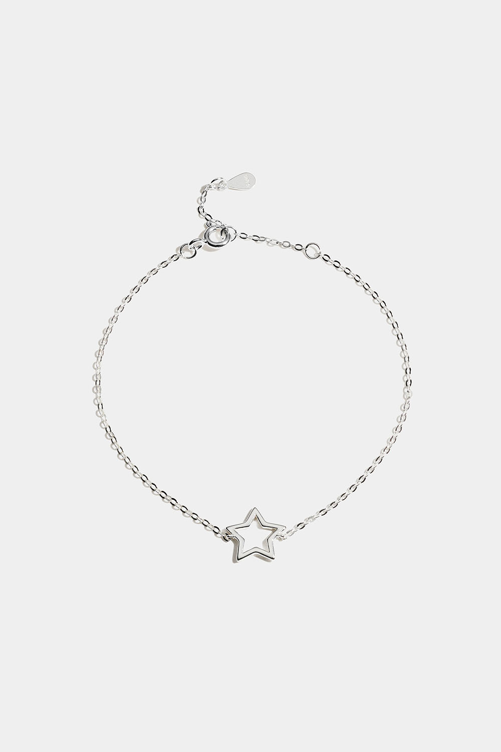 Armbånd i ægte sølv med en stjerne i gruppen Ægte sølv / Sølvarmbånd hos Glitter (551001121001)