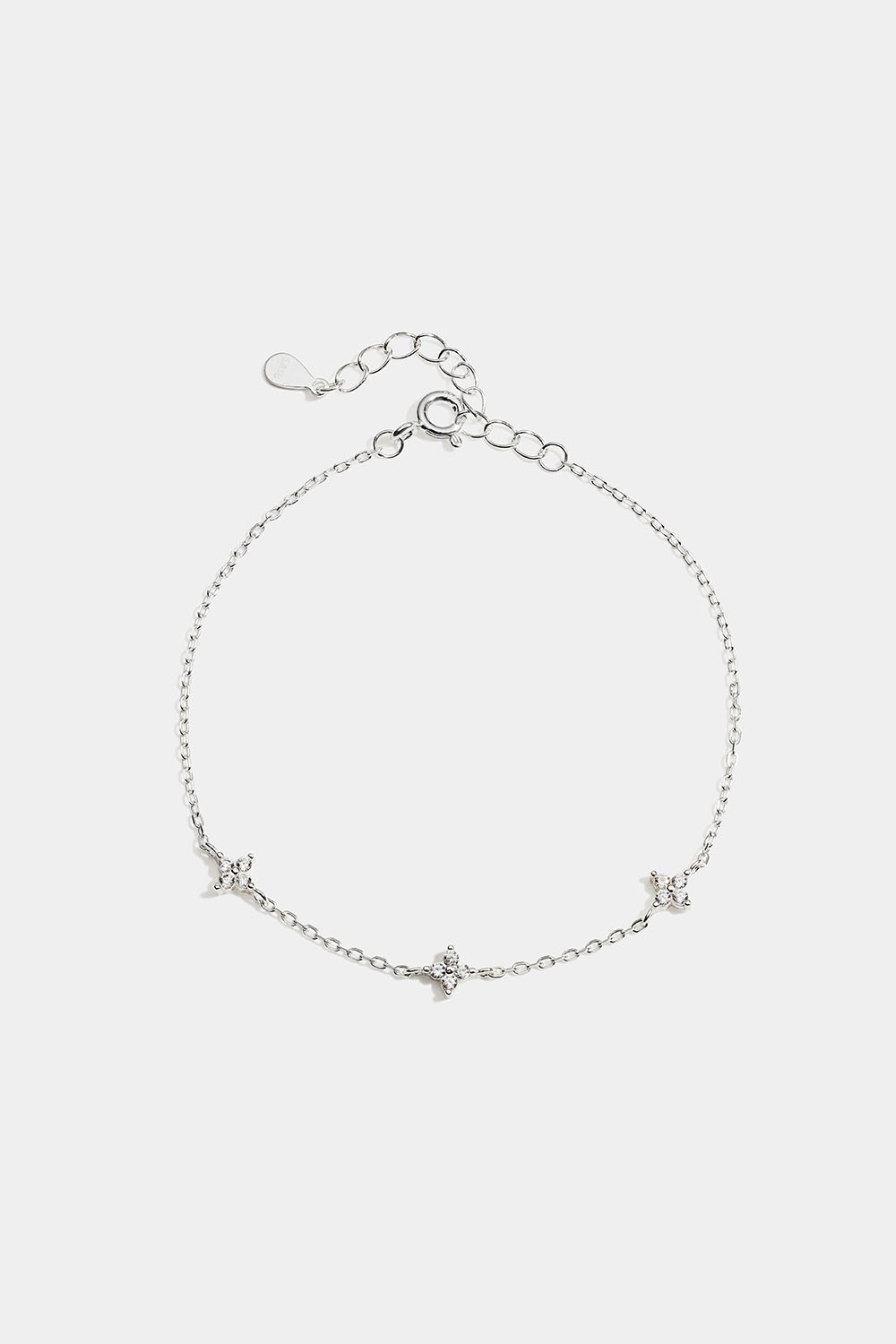 Armbånd i ægte sølv med stjerner og Cubic Zirconia i gruppen Ægte sølv / Sølvarmbånd hos Glitter (551001201000)